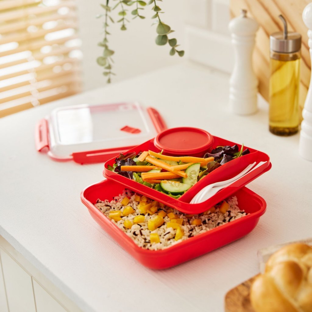 Rotho Memory Lunchbox Magnetron To Go Rood - Afbeelding 2