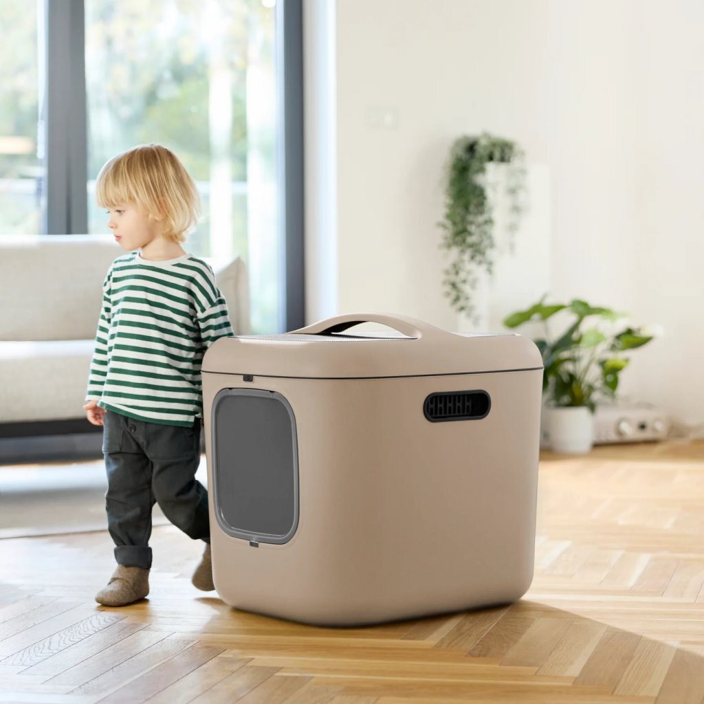 Rotho MyPet Biala XL Kattenbak 61.4x49.2x57.6 cm Beige - Image 3