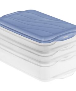 Rotho RONDO Vleeswarendoos 2x0.75L 1x1.35L Horizon Blauw/Transparant