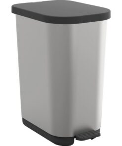 Rotho Ribo Pedaalemmer 35L Zilver/Metallic/Antraciet