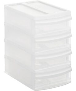 Rotho SYSTEMIX Design Ladekast met 4 Lades 19.6x14.1x23.3 cm Wit