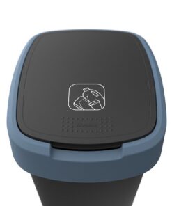 Alternative view of Rotho Twist Afvalbak 50L Horizon Blauw/Antraciet