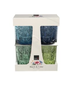 Royal Leerdam Match and Color Waterglazen 35 cl 4 Stuks Groen/Blauw