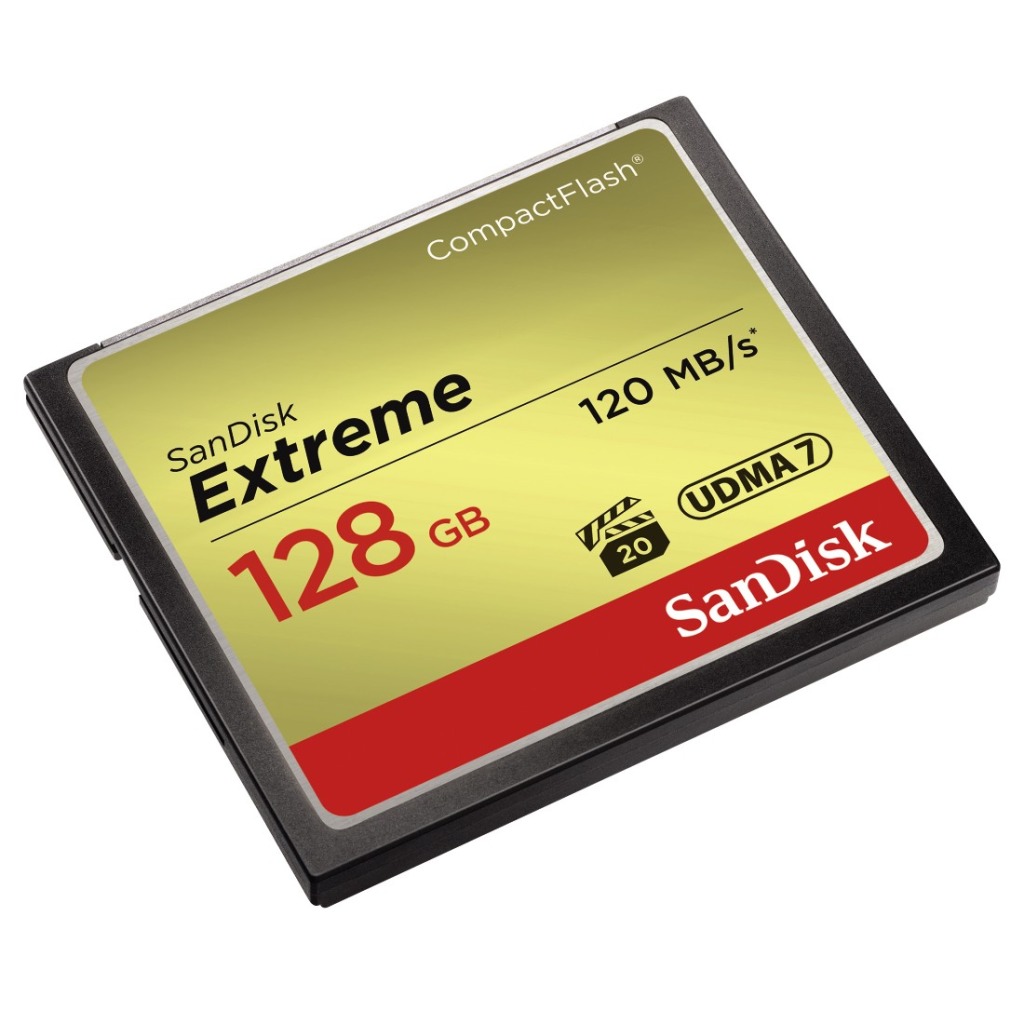 Sandisk CF Extreme 128GB 120MB/s Read 85MB/s Write - Afbeelding 2