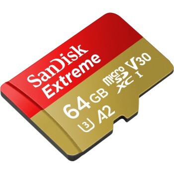 Sandisk MicroSDXC Extreme 64GB 170/80 Mb/s - A2 - V30 - SD - Afbeelding 2
