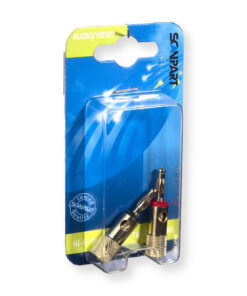 Scanpart Banaanstekkers (m) Verguld 2st