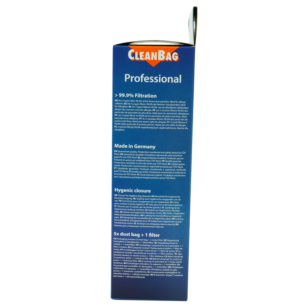 Scanpart CleanBag Stofzak M 158 MIE PRO Miele 5 Stuks - Afbeelding 4