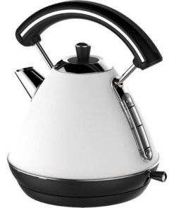 Sch&auml;fer Retro Waterkoker 1.7L 2200W Wit/Zwart/RVS