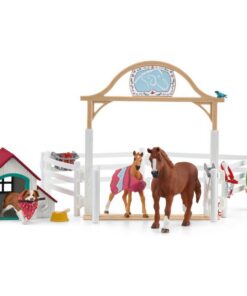 Schleich Horse Club Hannah's Gastpaarden met Hond en Accessoires