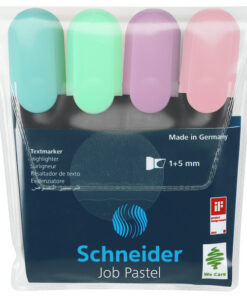 Schneider S-115098 Highlighter Job Pastel Kleur Ass. Etui A 4st.