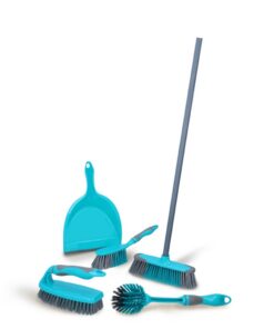 Schoonmaakset 6-delig Blauw/Grijs