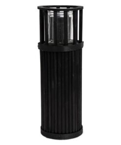 Senza Windlicht Pilaar 40 cm Zwart/Hout