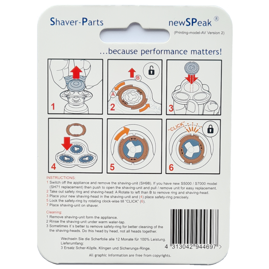 Shaver-Parts Scheerhoofd Alt Sh98/sh71 - Image 2