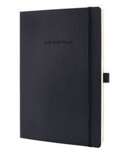 Sigel SI-CO310 Notitieboek Conceptum Pure Softcover A4 Zwart Geruit