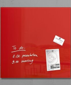 Sigel SI-GL114 Glasmagneetbord Artverum 480x480x15mm Rood