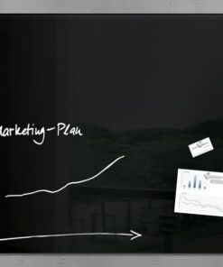 Sigel SI-GL210 Glasmagneetbord XL Artverum 1200x900x18mm Zwart