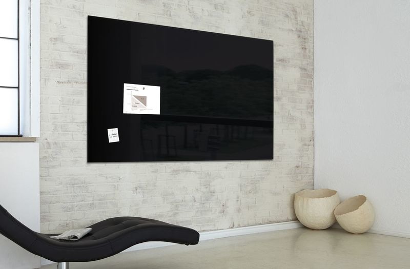 Sigel SI-GL210 Glasmagneetbord XL Artverum 1200x900x18mm Zwart - Image 4