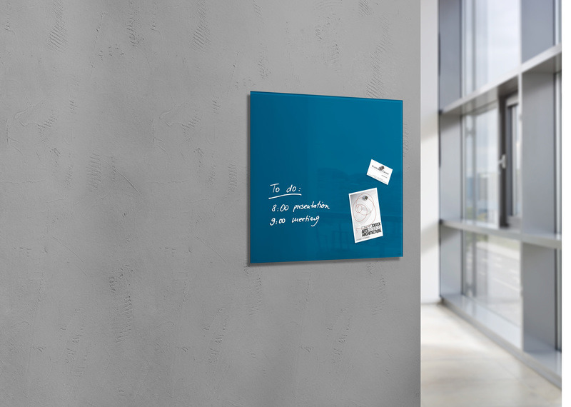 Sigel SI-GL252 Glasmagneetbord Artverum 480x480x15mm Petrolblauw - Image 2