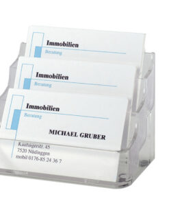 Alternative view of Sigel SI-VA130 Visitekaartjeshouder Transparant 94x56mm Met 3 Vakken