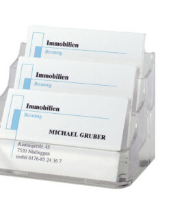 Sigel SI-VA130 Visitekaartjeshouder Transparant 94x56mm Met 3 Vakken