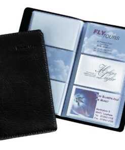 Sigel SI-VZ171 Visitekaartmap Kunstleer Zwart Voor 120 Kaarten