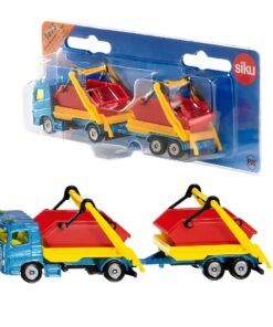 Siku 1695 Vrachtwagen + Puincontainer en Aanhanger