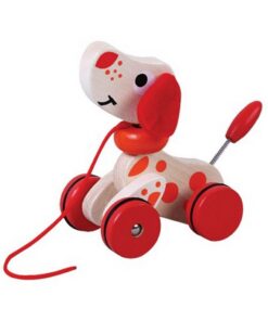 Simply for Kids Houten Trekpuppy Rood/Wit