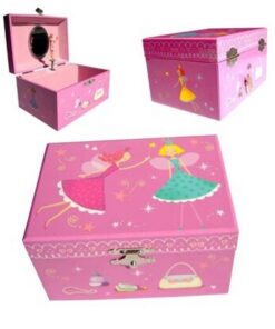 Simply for Kids Sieradendoos voor Kinderen 2 Elfjes Roze Muziekdoosje met Dansende Ballerina