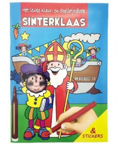 Sinterklaas Kleur- en Spelletjesboek met Stickers A4