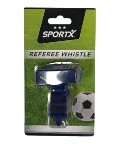 SportX Kunststoffen Scheidsrechterfluitje met Koord Blauw