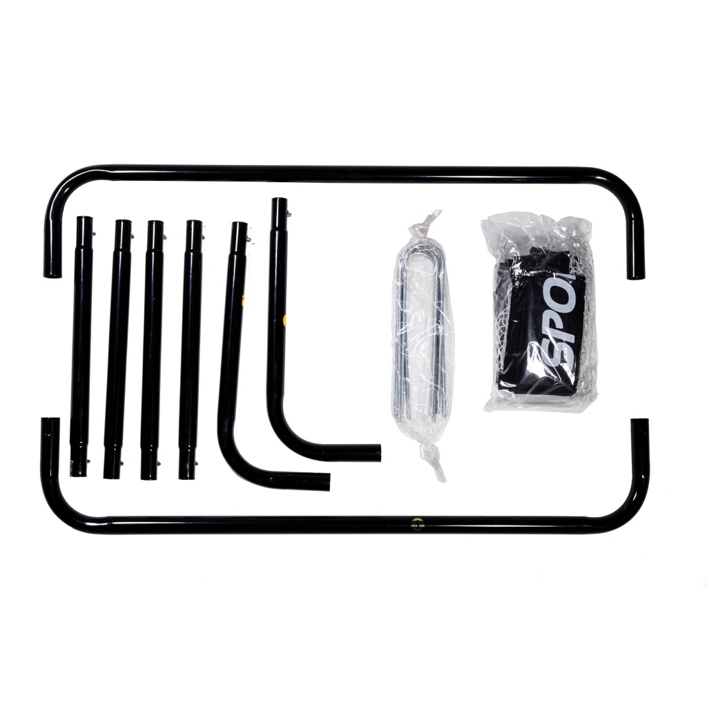 SportX Metalen Voetbaldoelen 78x56x45 cm 2 Stuks Zwart - Afbeelding 2