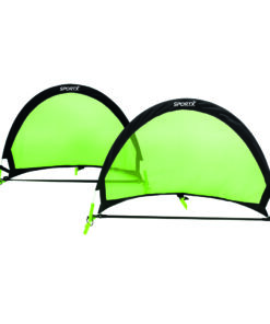 SportX Opvouwbare Voetbaldoelen 90x60x60 cm 2 Stuks Zwart/Groen