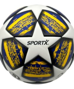 SportX Voetbal Premium 400-430 g Wit/Blauw/Geel