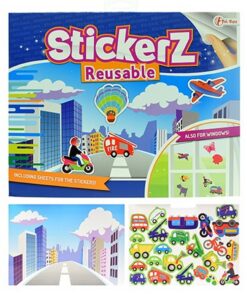 StickerZ Stickerboek Verschillende Voertuigen met Herbruikbare (Raam) Stickers