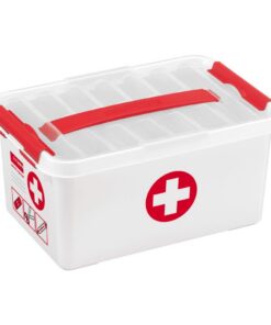 Sunware Q-Line EHBO Doos 6L 30x20x14 cm Wit/Rood