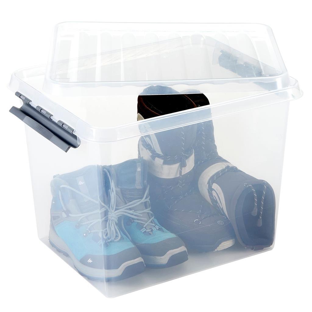 Sunware Q-Line Opbergbox 52L Transparant/Grijs - Afbeelding 2