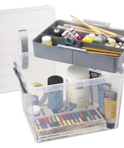 Alternative view of Sunware Q-Line Opbergbox met Inzet 22L Zilver/Transparant