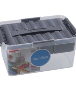 Sunware Q-Line Opbergbox met Inzet 6L Transparant/Grijs