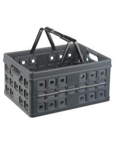 Sunware Square Vouwkrat + Handgreep 32L 49x36x24.5 cm Antraciet