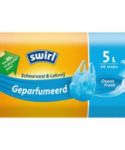 Swirl Pedaalemmerzak Geparfumeerd Ocean Fresh 5L 45 Stuks