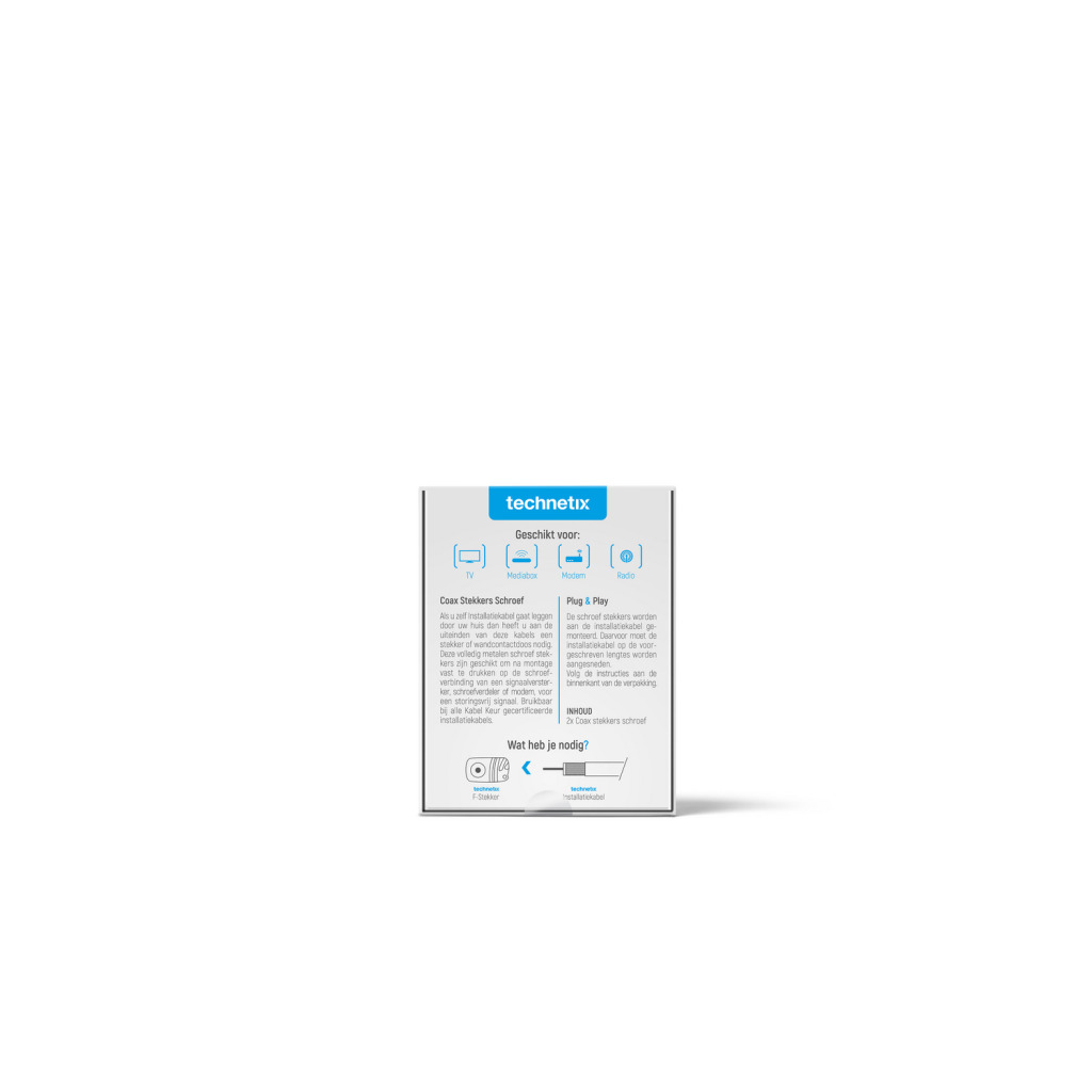 Technetix TN-F-CON-A S Coax Doe-het-zelf Stekker 2x F-male - Image 3