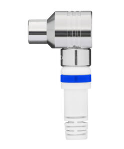 Alternative view of Technetix TN-RLA 21-3-S Coaxkabel Male - Female Haaks 90° 3 M Wit/zilver