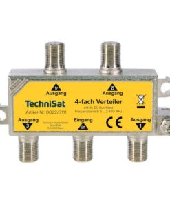 Technisat 4-weg Satellietsplitter Geel/Zilver