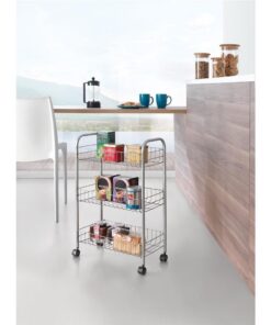 Alternative view of Tomado Metaltex Keuken/Badkamer Opbergtrolley Lugano 41x23x63 cm Wieltjes