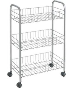 Tomado Metaltex Keuken/Badkamer Opbergtrolley Lugano 41x23x63 cm Wieltjes