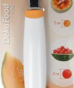 Tomado-Metaltex Meloenuitsteker Dekofood RVS Wit/Oranje/Zilver