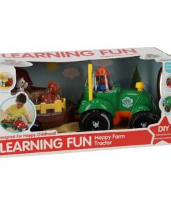 Tractor met Aanhanger + 4 Dieren + Licht en Geluid