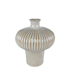 Vaas Jodie 31x31x35.5 cm Aardewerk/Wit/Bruin