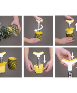 Alternative view of Vacuvin Ananassnijder RVS/Wit/Geel