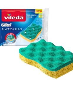 Vileda Glitzi Always Clean Schuursponsen 2 Stuks Geel/Groen